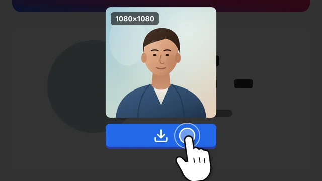 Zdjęcie profilowe z Instagrama otwarte w pełnym rozmiarze w oknie z przyciskiem Pobierz