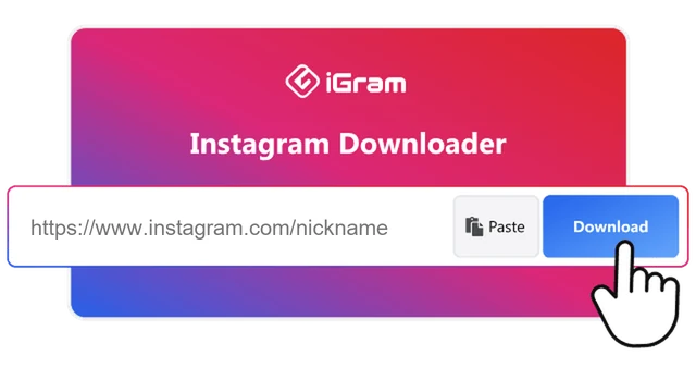 Link di un profilo Instagram nel campo di iGram